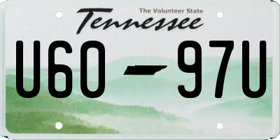 TN license plate U6097U