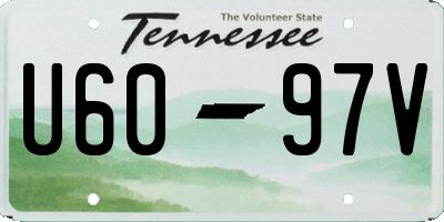 TN license plate U6097V