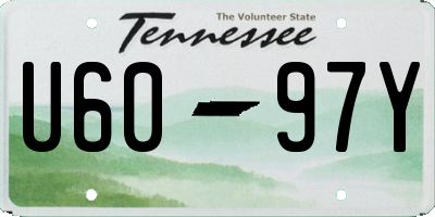 TN license plate U6097Y