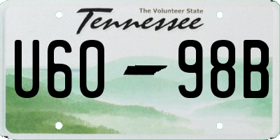TN license plate U6098B