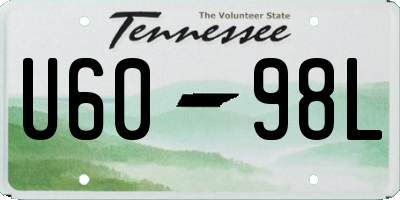 TN license plate U6098L