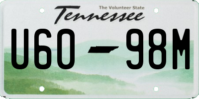 TN license plate U6098M