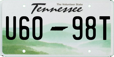 TN license plate U6098T
