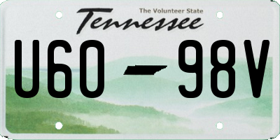 TN license plate U6098V