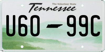 TN license plate U6099C