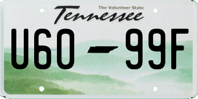 TN license plate U6099F