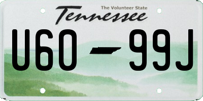 TN license plate U6099J