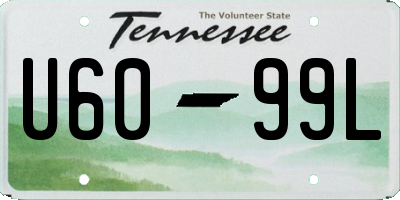 TN license plate U6099L