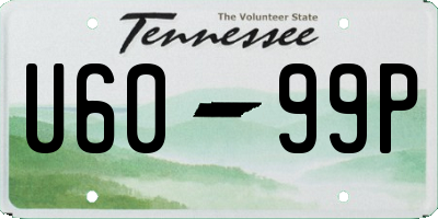 TN license plate U6099P