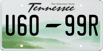 TN license plate U6099R