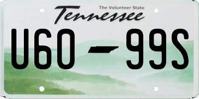 TN license plate U6099S