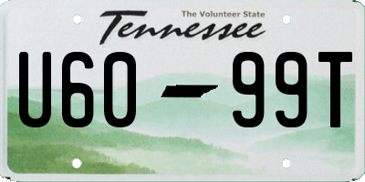 TN license plate U6099T