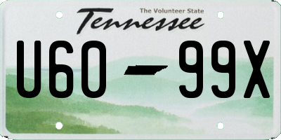 TN license plate U6099X