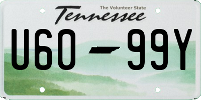 TN license plate U6099Y