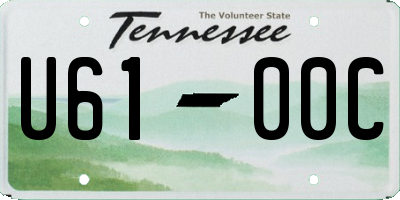 TN license plate U6100C