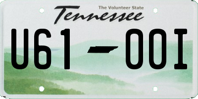 TN license plate U6100I