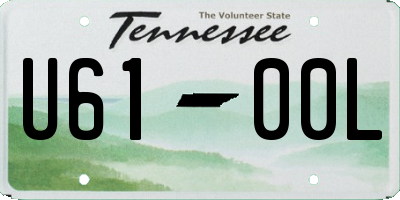TN license plate U6100L