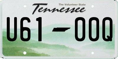 TN license plate U6100Q