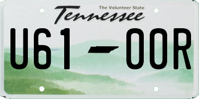 TN license plate U6100R