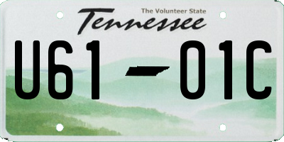 TN license plate U6101C