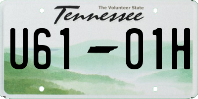 TN license plate U6101H