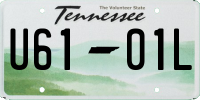 TN license plate U6101L