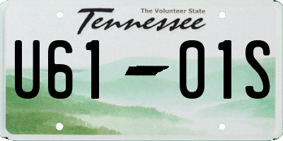TN license plate U6101S