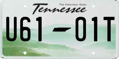 TN license plate U6101T