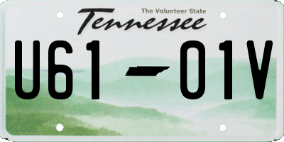TN license plate U6101V