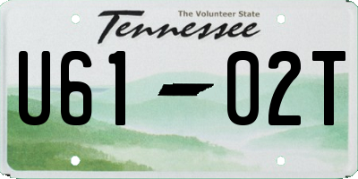 TN license plate U6102T