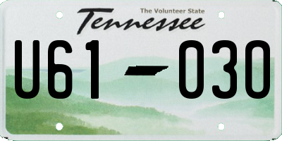 TN license plate U6103O