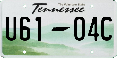 TN license plate U6104C