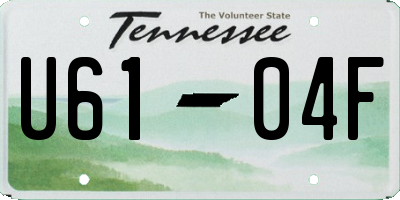 TN license plate U6104F