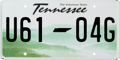 TN license plate U6104G