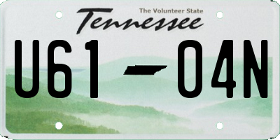 TN license plate U6104N