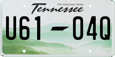 TN license plate U6104Q