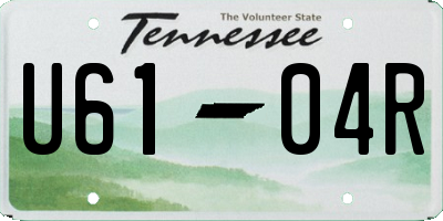 TN license plate U6104R