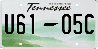 TN license plate U6105C