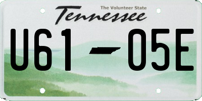 TN license plate U6105E