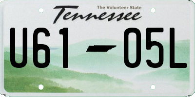 TN license plate U6105L
