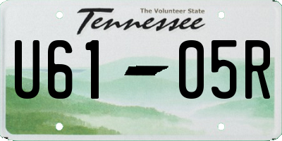 TN license plate U6105R