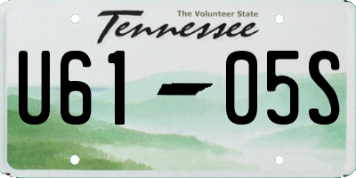 TN license plate U6105S