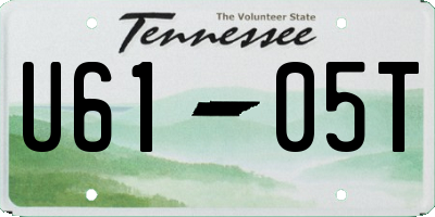 TN license plate U6105T