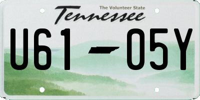 TN license plate U6105Y