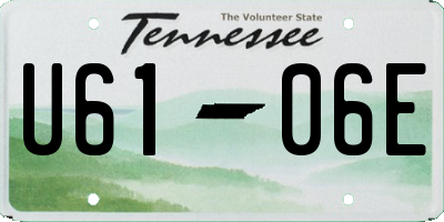 TN license plate U6106E