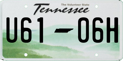 TN license plate U6106H