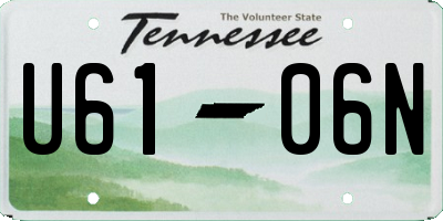 TN license plate U6106N