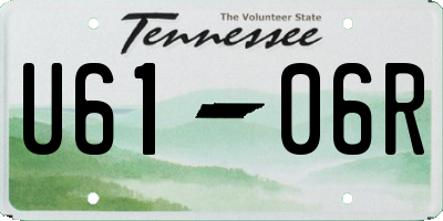 TN license plate U6106R