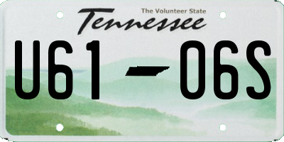 TN license plate U6106S