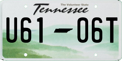 TN license plate U6106T